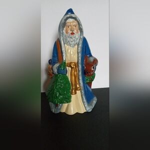 Old World Santa Handpainted 11" Ceramic Santa Vtg